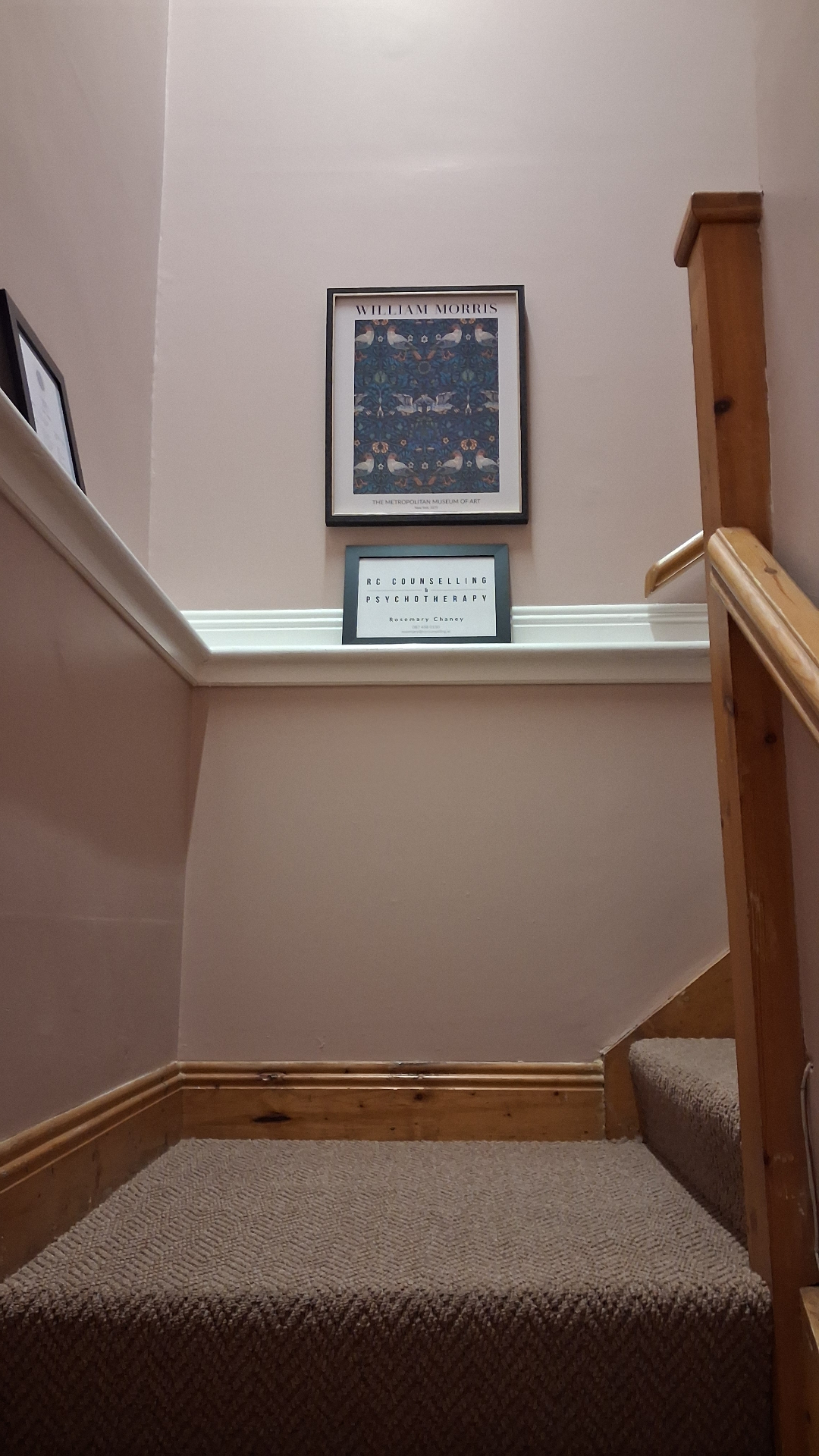 The stairwell leading up to the RC Psychotherapy practice in Gorey